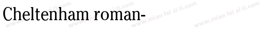 Cheltenham roman字体转换